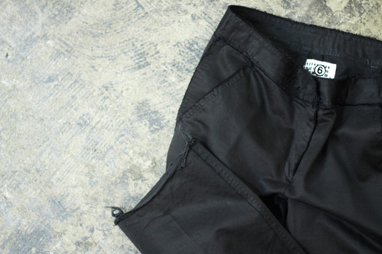 Maison Martin Margiela ⑥ / Cut Off Black pant | NICE des Clothing