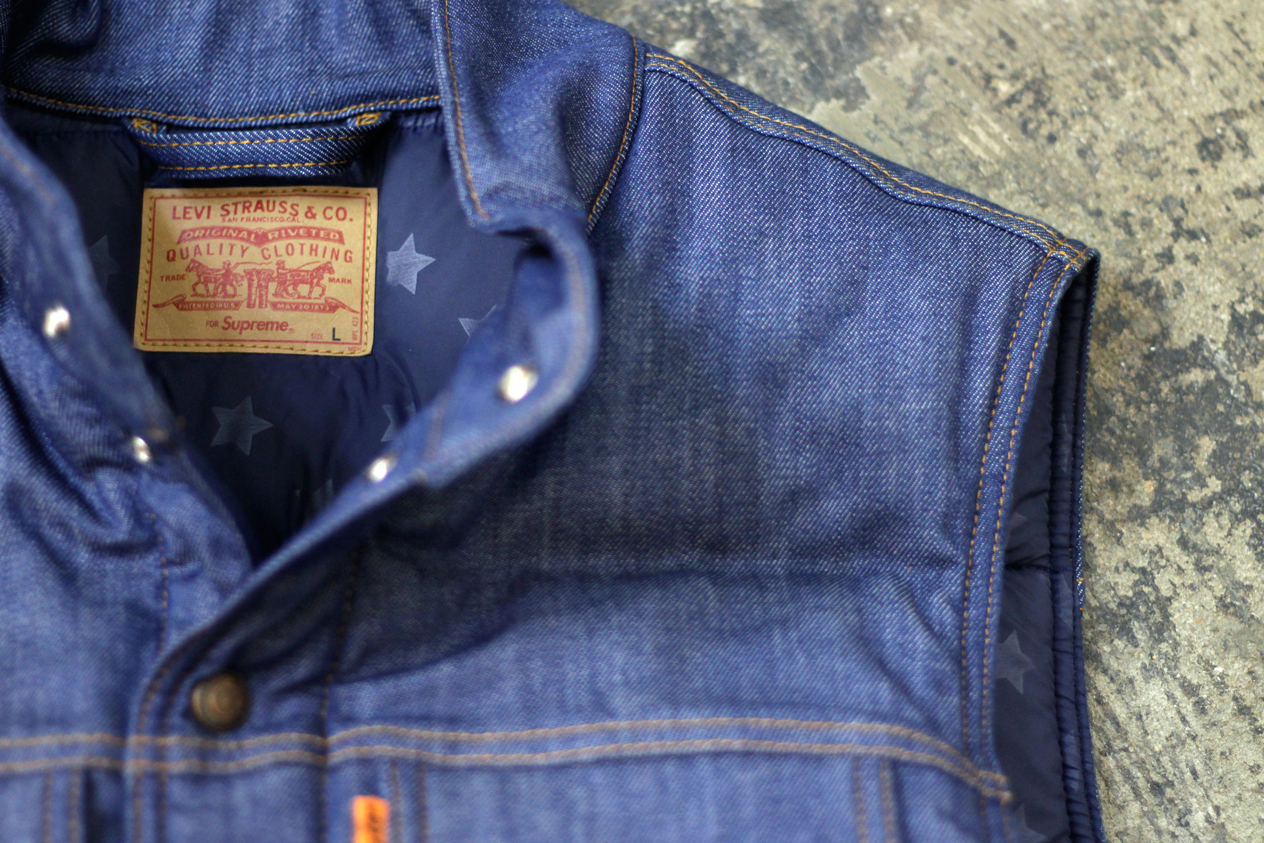 Supreme × LEVI'S / Denim Down Vest 2011 F/W | NICE des Clothing