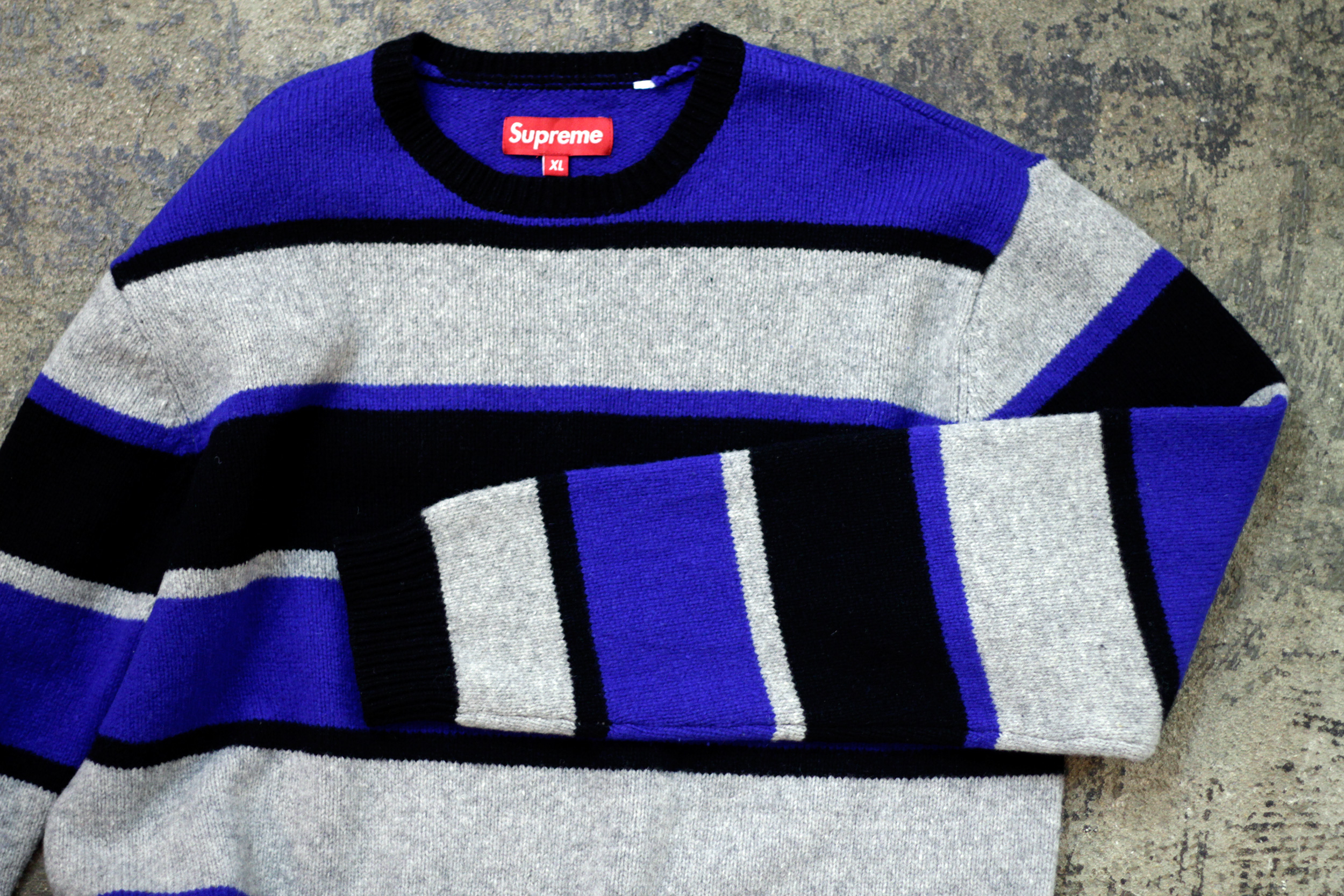 Supreme / 2008AW Border Sweater | NICE des Clothing - blog -