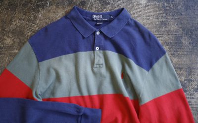 POLO by Ralph Lauren 90’s L/S Border Polo Shirt Made in U.S.A.