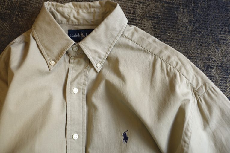 POLO by Ralph Lauren 90’s Embroidery PONY Cotton Shirts “BLAIRE”