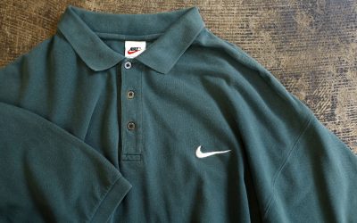 NIKE Old 90’s Embroidery Swoosh Polo Shirts