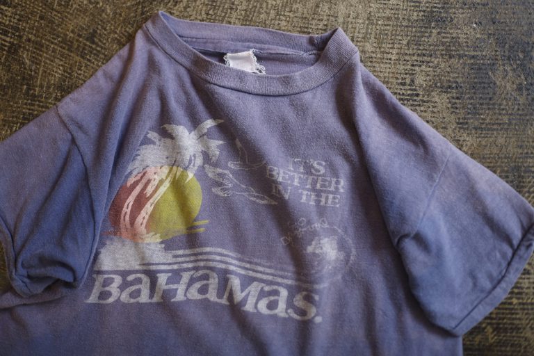 Vintage 80’s Faded Pakistan Cotton Souvenir T-Shirts “BAHAMAS”