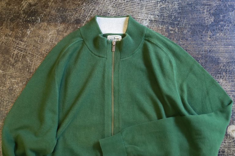 L.L.Bean Old Pima Cotton Zip Up Knit Cardigan