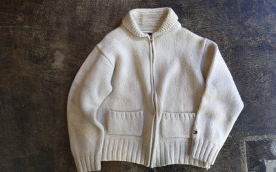 TOMMY HILFIGER OLD ZIP UP SWEATER