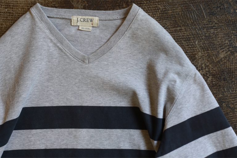 J.CREW Old 90s Double Line V-Neck Sweat