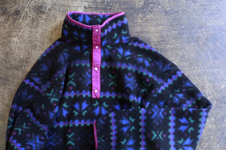 L.L.Bean 80’s Snap Fleece Pull Over Jacket